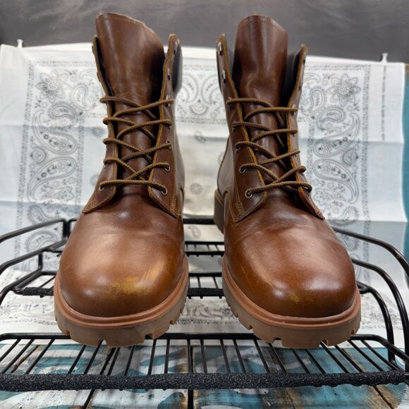 New Sample Timberland Jayne 6" Wtrprf Boots Brown Ankle Distressed Woman Sz 9.5 - Picture 3 of 10